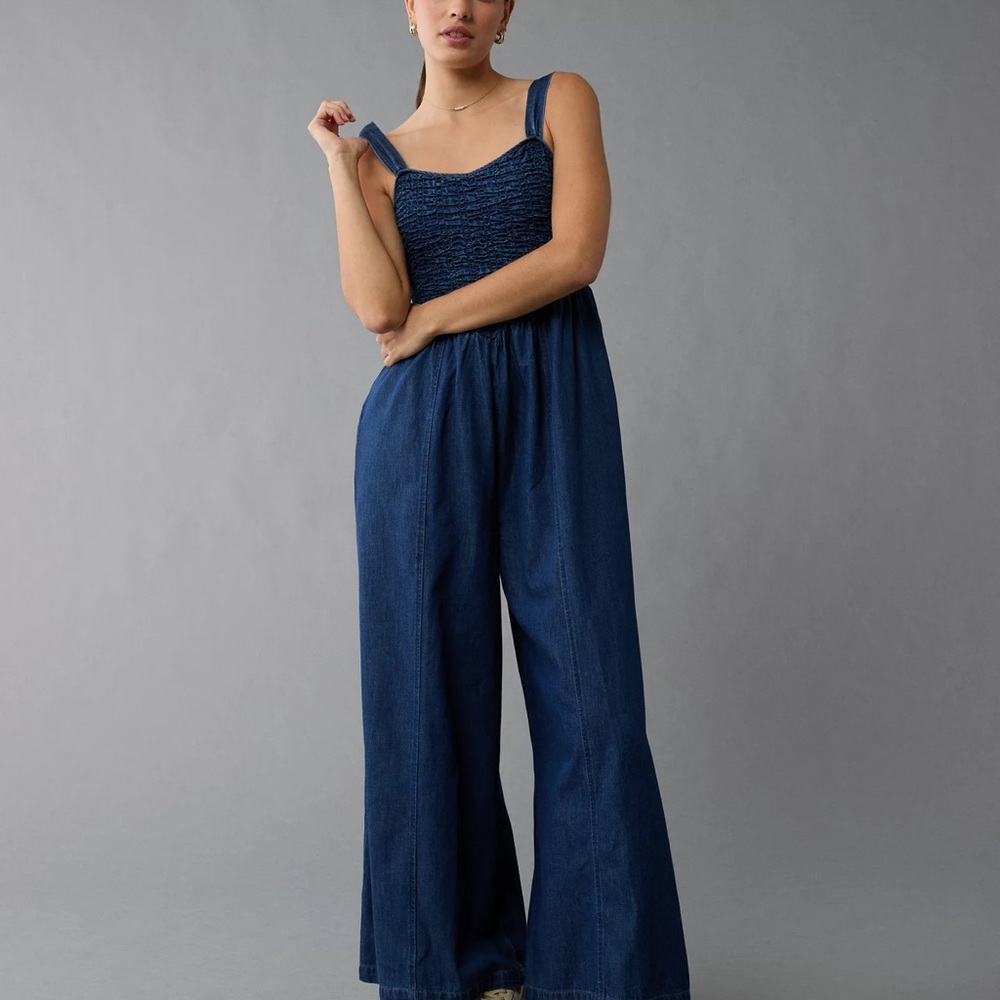 AE Sweetheart Smocked Jumpsuit